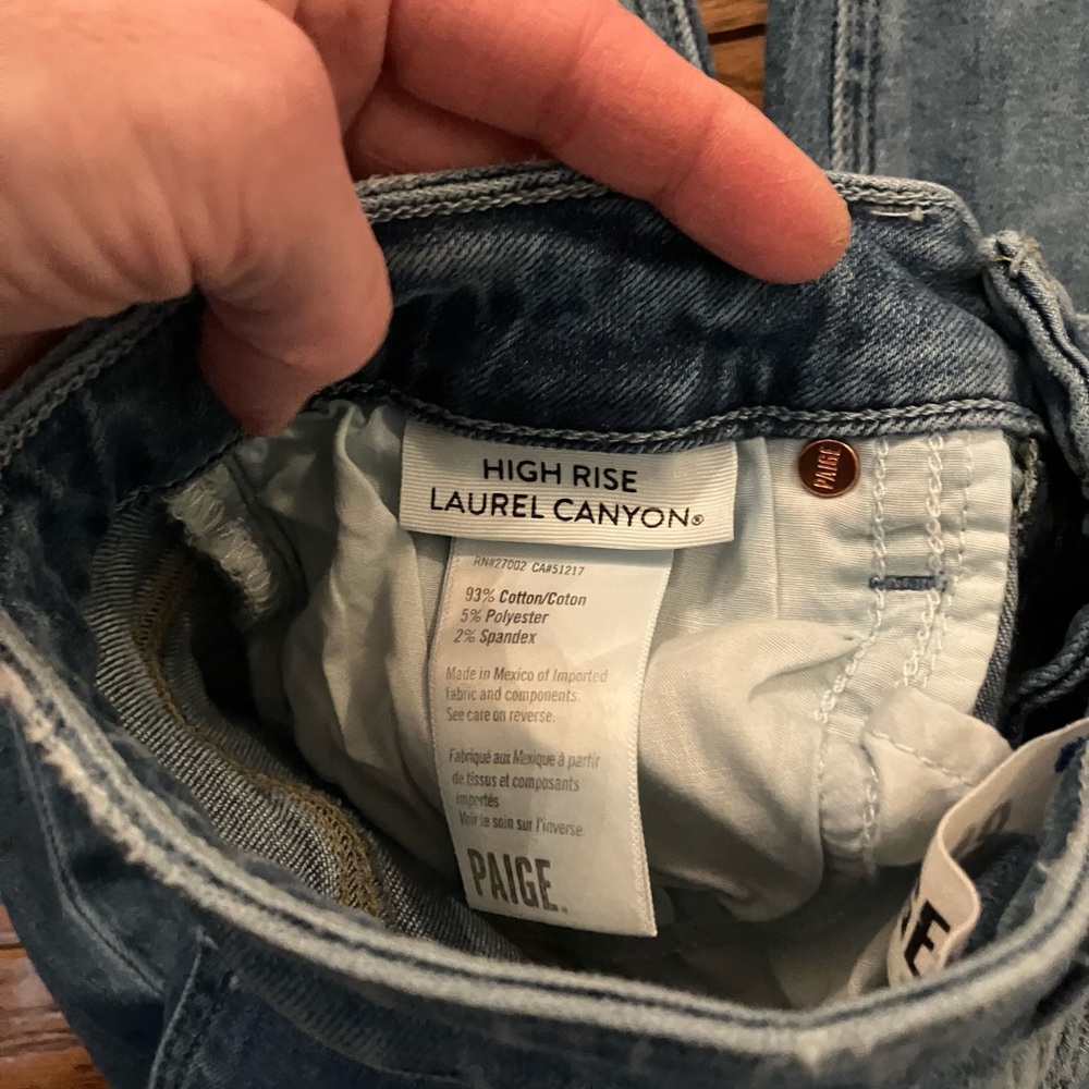 PAIGE Laurel Canyon high rise flare jeans worn once.  Came new with tags.